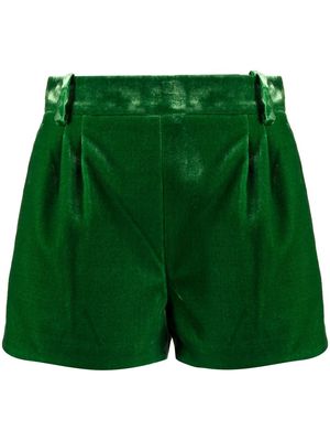 Ermanno Scervino high-waisted velvet shorts - Green