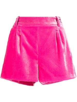 Ermanno Scervino high-waisted velvet shorts - Pink