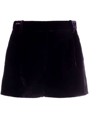 Ermanno Scervino high-waisted velvet shorts - Purple