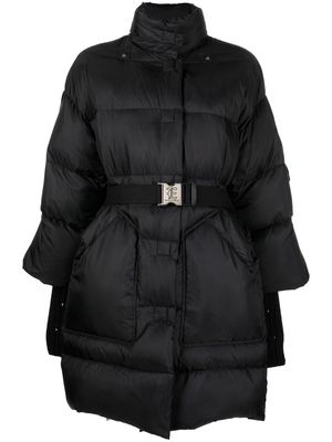 Ermanno Scervino hooded belted puffer coat - Black