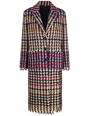 Ermanno Scervino interwoven single-breasted coat - White