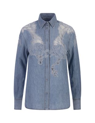 Ermanno Scervino Jeans Shirt With Lace