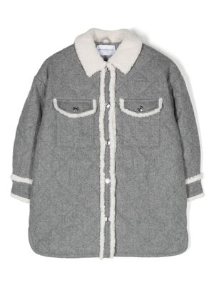 Ermanno Scervino Junior embellished quilted shirt jacket - Grey