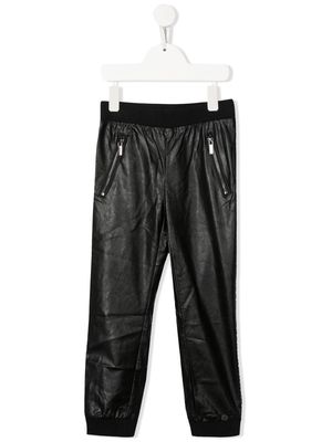 Ermanno Scervino Junior faux leather trousers - Black