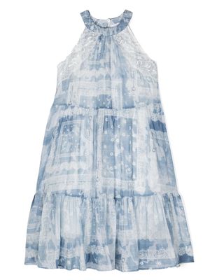 Ermanno Scervino Junior floral-print dress - Blue