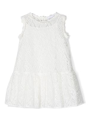 Ermanno Scervino Junior lace detailling sleeveless dress - White