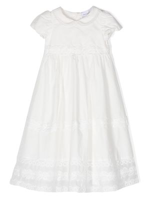 Ermanno Scervino Junior lace-panelled cotton dress - White