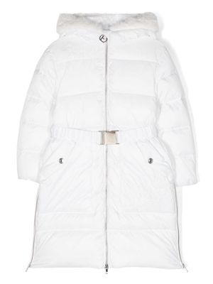 Ermanno Scervino Junior padded zip-up coat - White