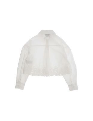 Ermanno Scervino Junior White Shirt With Embroidery