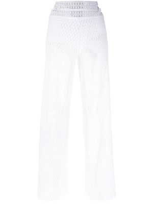 Ermanno Scervino knitted straight-leg trousers - White