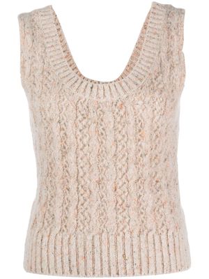 Ermanno Scervino knitted tank top - Neutrals