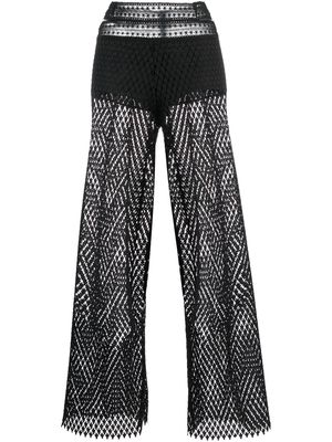 Ermanno Scervino knitted wide-leg trousers - Black
