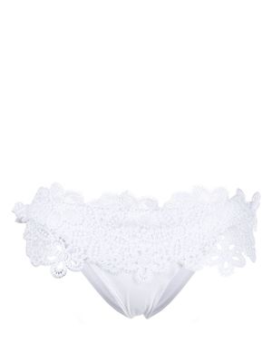 Ermanno Scervino lace-detail bikini bottoms - White