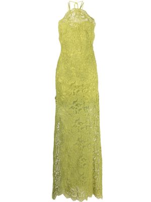 Ermanno Scervino lace-detail maxi dress - Green