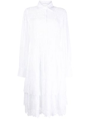 Ermanno Scervino lace-detail shirt dress - White