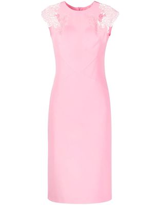 Ermanno Scervino lace-detailed midi dress - Pink