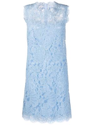 Ermanno Scervino lace-embroidered sleeveless midi dress - Blue