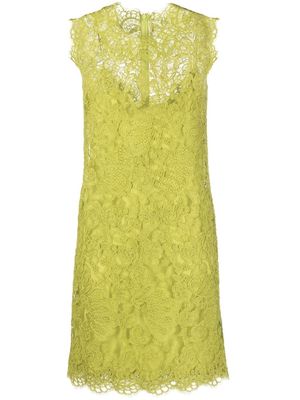 Ermanno Scervino lace-embroidered sleeveless midi dress - Green