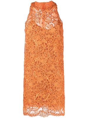 ERMANNO SCERVINO lace mini dress - Orange
