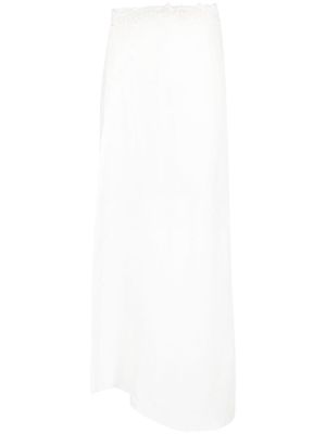 Ermanno Scervino lace-trim asymmetric maxi skirt - White