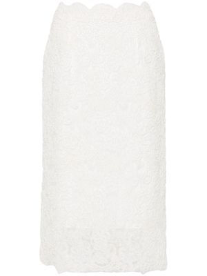 Ermanno Scervino laced midi skirt - White