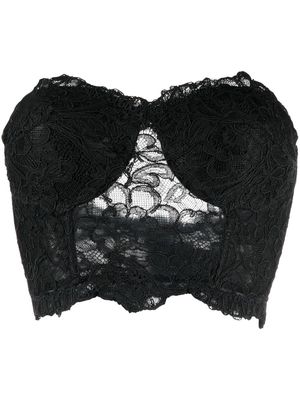 ERMANNO SCERVINO lacy bodice corset top - Black