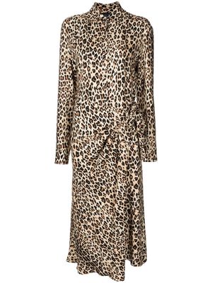 Ermanno Scervino leopard-print midi shirtdress - Brown
