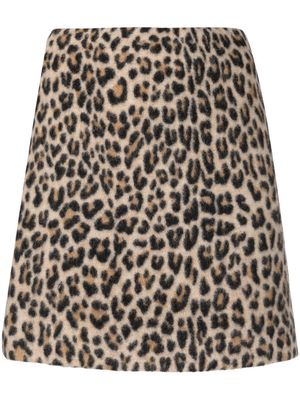Ermanno Scervino leopard-print mini skirt - Neutrals