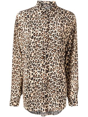 Ermanno Scervino leopard-print silk shirt - Brown