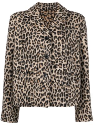 Ermanno Scervino leopard-print single-breasted blazer - Neutrals