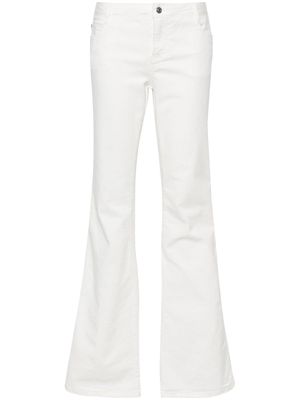 Ermanno Scervino logo-patch bootcut jeans - White