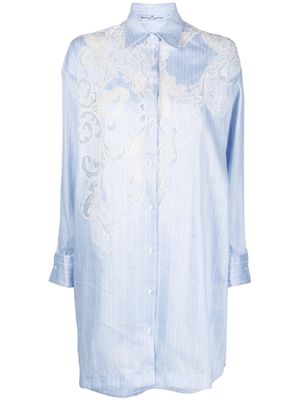 Ermanno Scervino long-sleeve shirt dress - Blue
