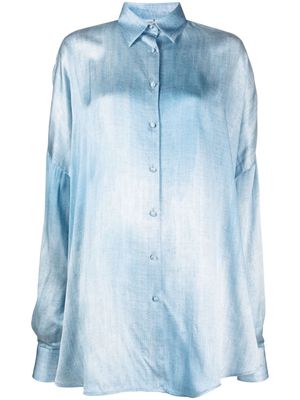 Ermanno Scervino long-sleeve silk shirt - Blue