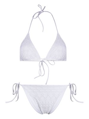Ermanno Scervino macramé-detailing bikini set - White