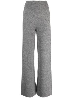 Ermanno Scervino mélange knitted flared trousers - Grey