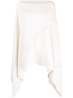 Ermanno Scervino open-knit wool coat - White