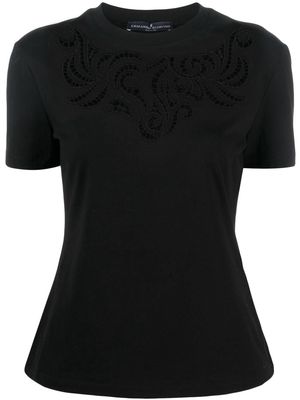 Ermanno Scervino openwork-detail cotton T-shirt - Black