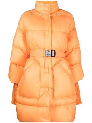 Ermanno Scervino oversized belted puffer coat - Orange