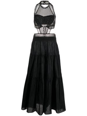 Ermanno Scervino panelled maxi dress - Black