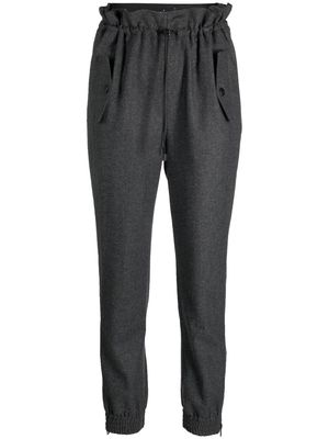 ERMANNO SCERVINO paperbag virgin-wool tapered trousers - Grey