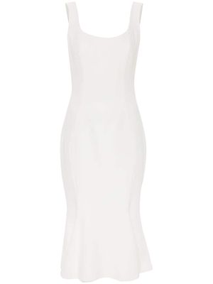 Ermanno Scervino peplum-hem midi dress - White