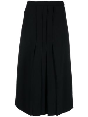 Ermanno Scervino pleated high-waisted midi skirt - Black
