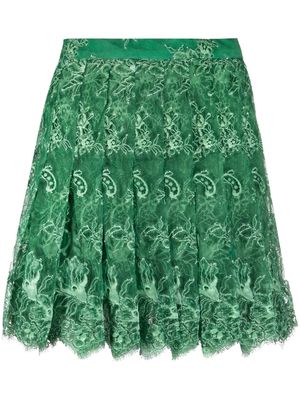 Ermanno Scervino pleated lace skirt - Green