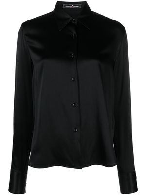 Ermanno Scervino pointed-collar silk shirt - Black