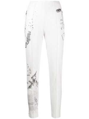 Ermanno Scervino printed cropped trousers - White