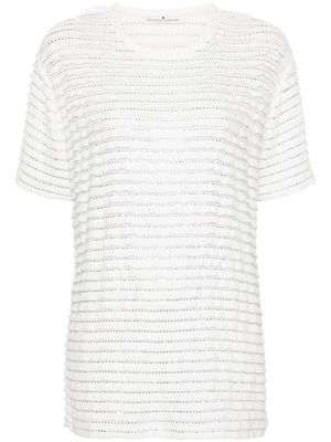 Ermanno Scervino rhinestone-embellished knitted top - White