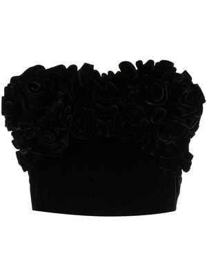 Ermanno Scervino rose-detail strapless corset top - Black