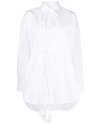 Ermanno Scervino ruffle-trim poplin shirt - White