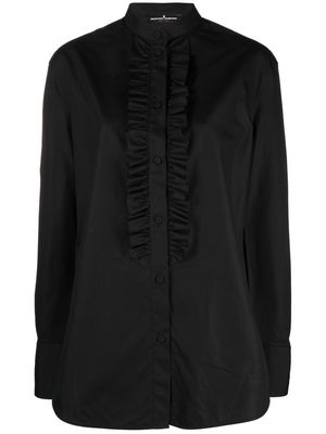 Ermanno Scervino ruffled cotton shirt - Black