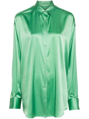 Ermanno Scervino satin silk shirt - Green